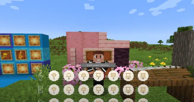 Процесс игры на гитаре из мода Genshin Instruments