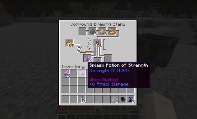 Процесс варки новых зелий из мода Daves Potioneering