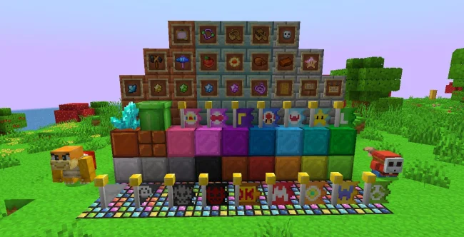 Мод на блоки для Майнкрафт 1.20.1 (Super Block World)