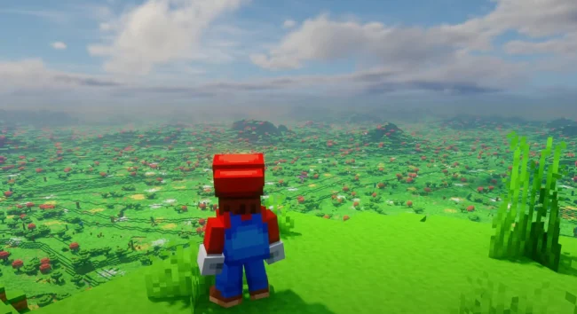 Новый биом из мода Super Block World