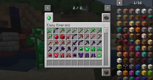 Новые предметы из мода Easy Emerald Tools and More