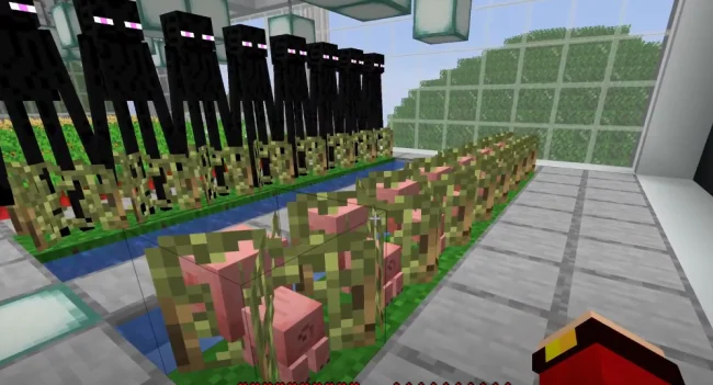 Грядки с мобами из мода Animal Crops