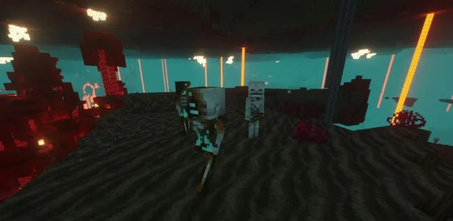 Мод на мобов для Майнкрафт 1.21.4 / 1.20.6 (Nether Skeletons)