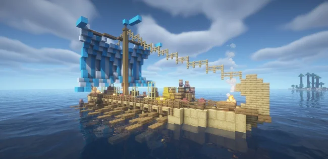 Мод на постройки для Майнкрафт 1.21.8 / 1.20.6 (Antique Trading Ship)