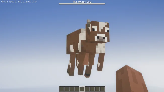 Мод на мобов для Майнкрафт 1.21.1 / 1.20.6 (The Ghast Cow)