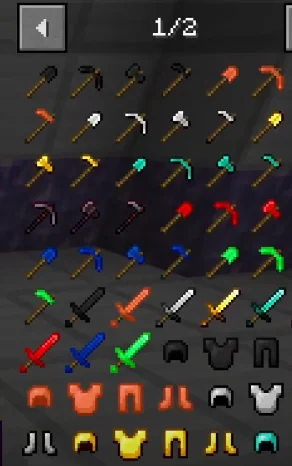 Новые оружия и броня из мода Exclusive Weapons, Armor and Tools