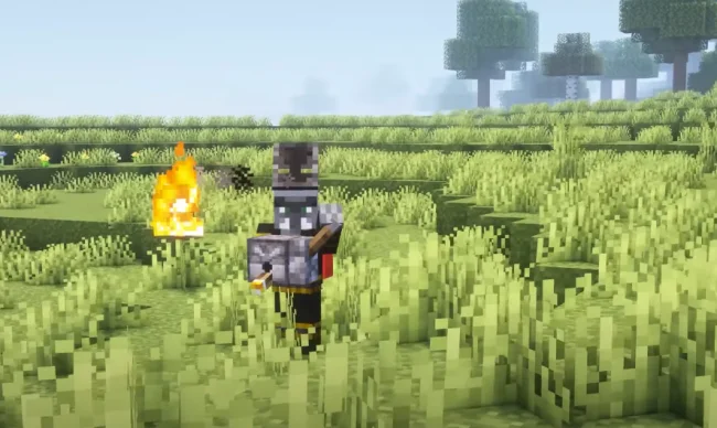 Атака нового моба из мода Illage and Spillage