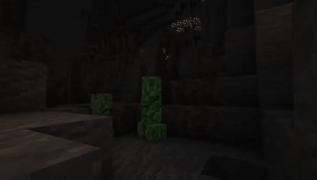 Сравнение обычного крипера и крипера из мода Variable Mob Height