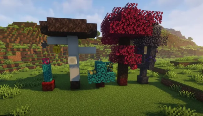 Новые растения из мода Nether Exorcism Reborn
