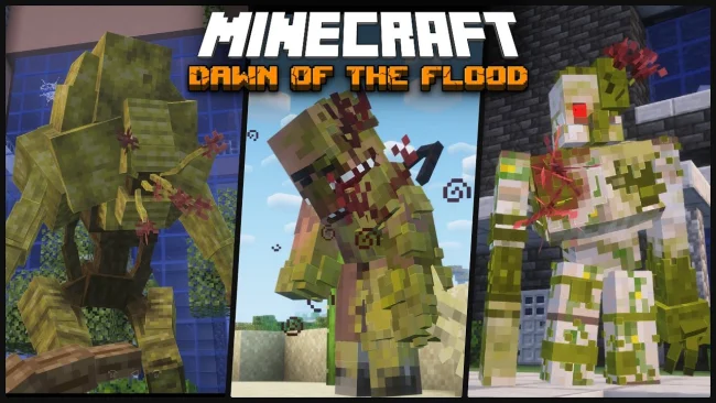 Мод на мобов для Майнкрафт 1.20.1 (Dawn of the Flood)