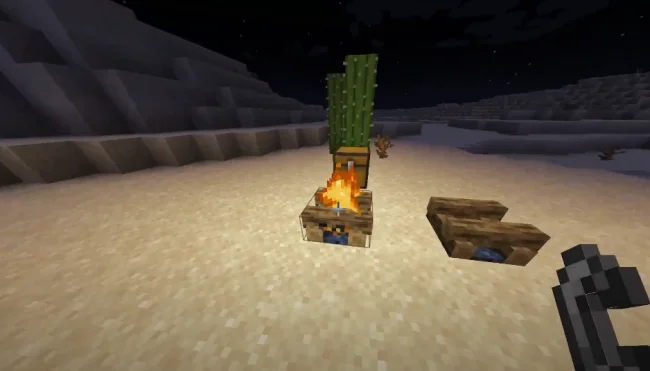 Костер с обычным огнем из мода Unlit Campfire