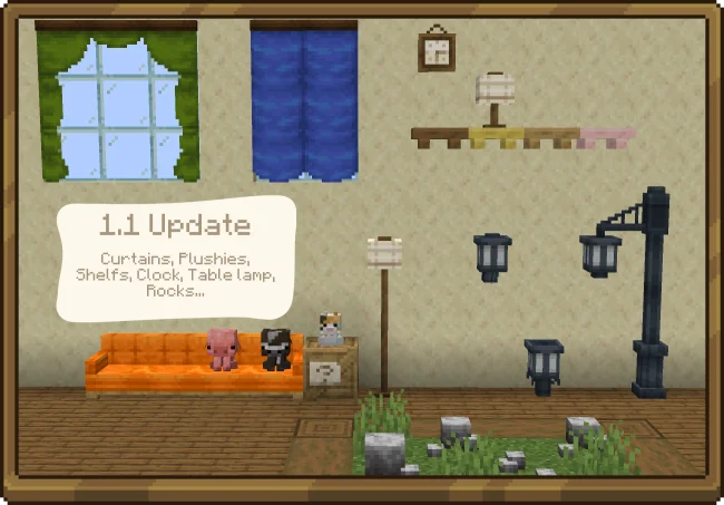 Мод на мебель для Майнкрафт 1.21.1 / 1.20.1 (Unusual Furniture)