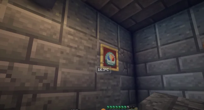 Пример работы термометра из мода Legendary Survival Overhaul