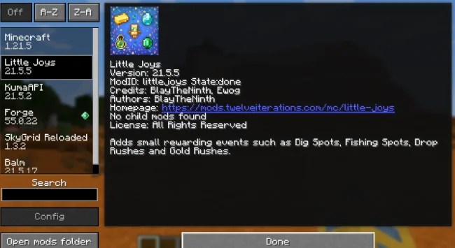 Информация о моде Little Joys