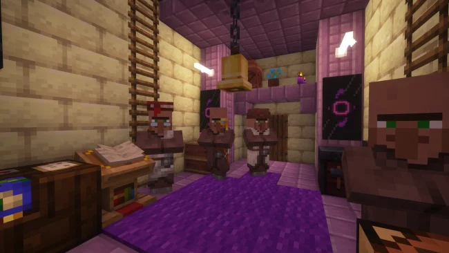 Мод на постройки для Майнкрафт 1.21.8 / 1.20.1 (End Villager Outpost)