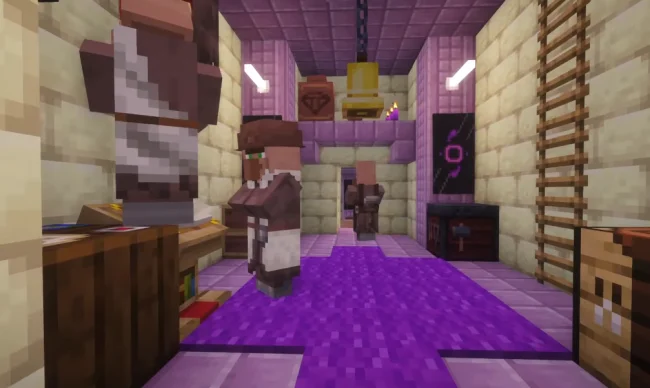 Комната в постройке из мода End Villager Outpost