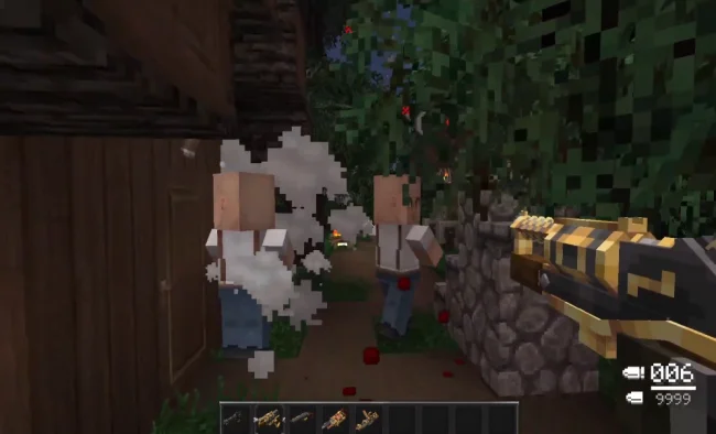 Процесс боя с новым оружием из мода Create Gunsmithing