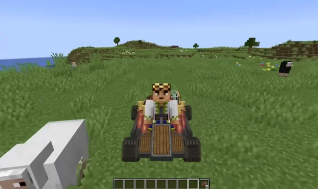 Процесс езды на машине из мода Create Kart