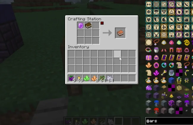 Крафт на новую книгу из мода Reliquified Ars Nouveau