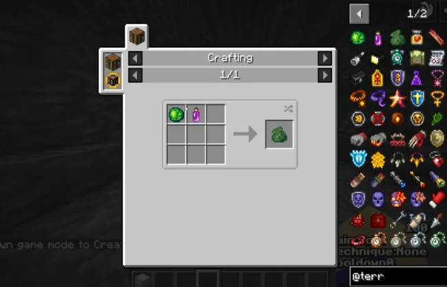 Крафт на зелье из мода Terra Curio