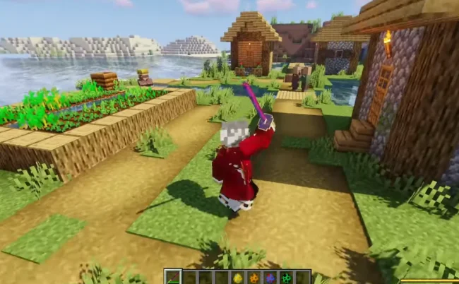 Новая анимация атаки с катаной из мода Kimetsu Animation