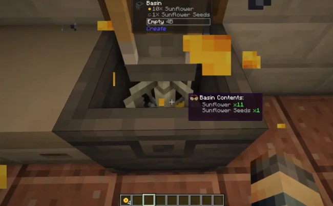 Процесс переработки продуктов из мода Create Bitterballen