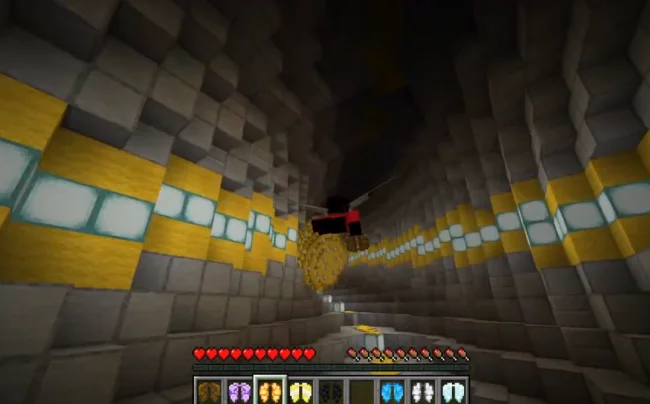 Процесс полета на крыльях из мода Lil Wings