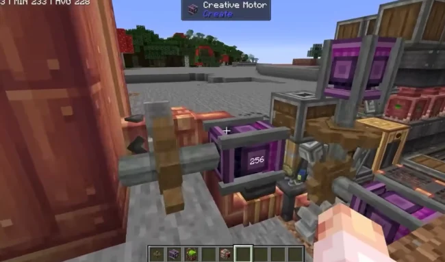 Процесс работы механизма из мода Create Bio-Factory