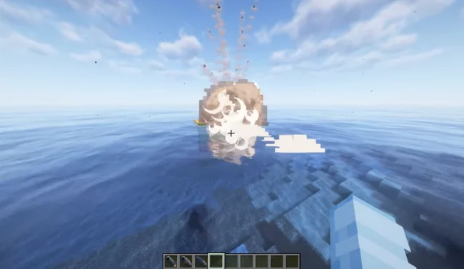 Взрыв пушки из мода Warium