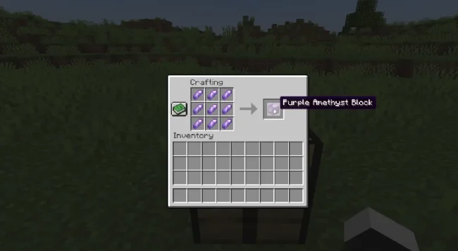 Крафт на блок из мода Amethyst Additions