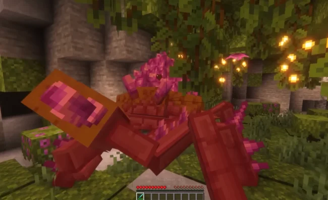 Процесс боя против моба из мода Reliquified L_Enders Cataclysm