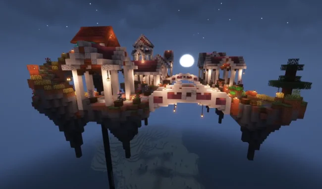 Парящая постройка из мода Sky Structures