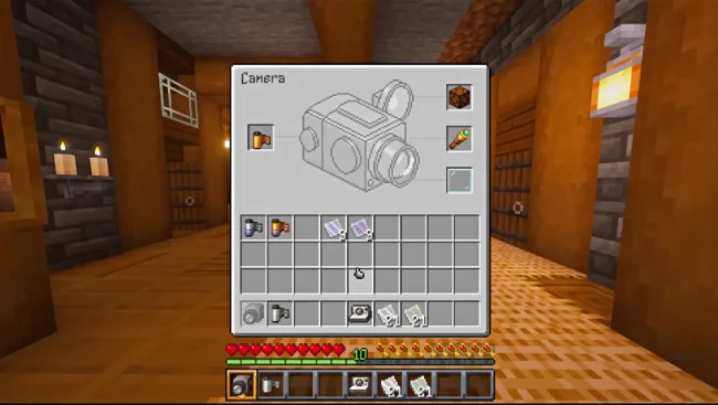 Меню камеры из мода Exposure Polaroid