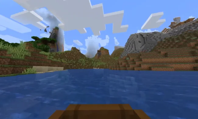 Процесс плавания по реке из мода Streams