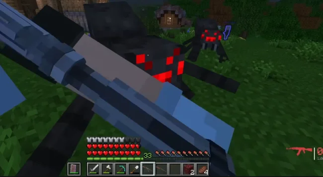 Процесс боя с ружьем из мода Apotheosis Modern Ragnarok Zero