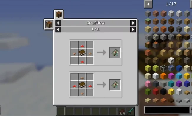 Крафт на книгу из мода Mushroom Quest