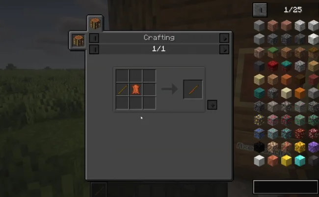 Крафт на рукоятку для топора из мода Axes Are Weapons