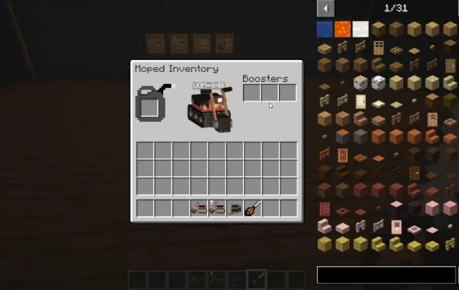 Меню мопеда из мода Mopeds