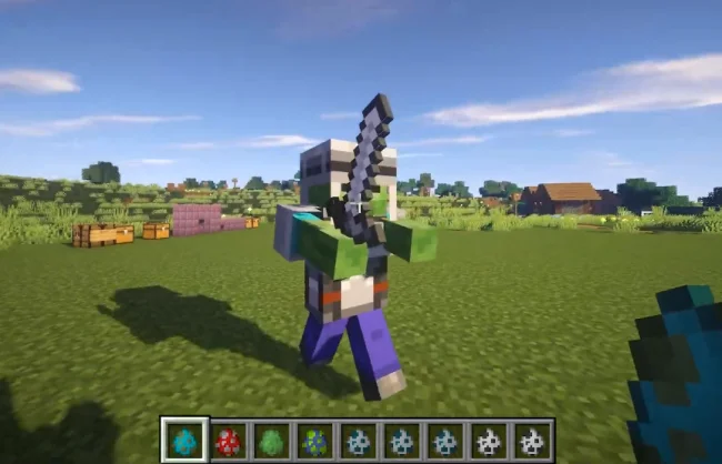 Новый зомби из мода Dungeons Mobs