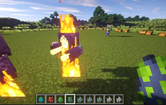 Новый горящий моб из мода Dungeons Mobs