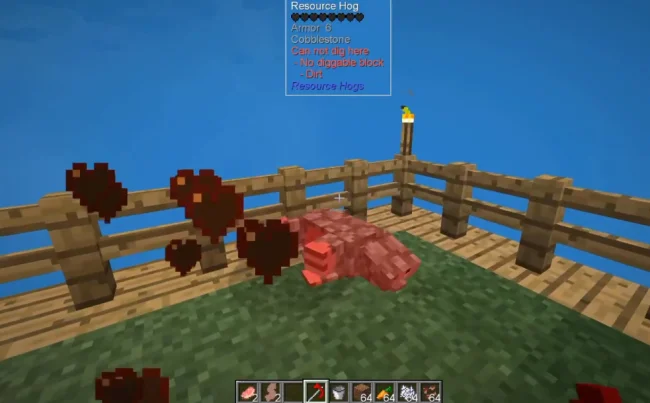 Лут с новой свиньи из мода Resource Hogs