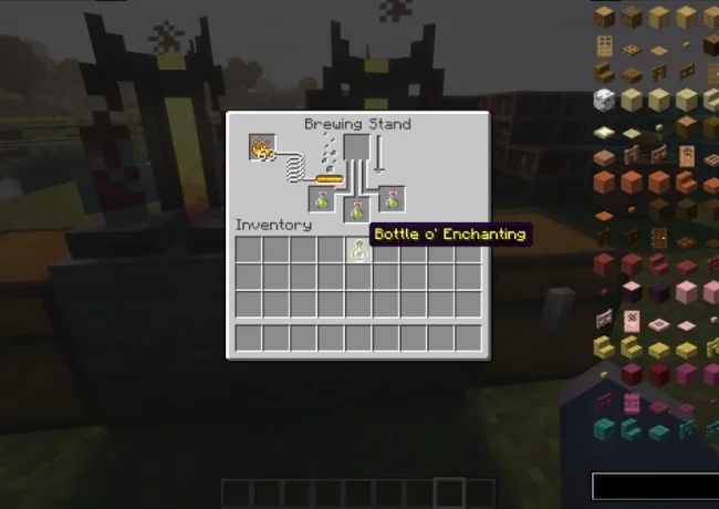 Процесс варки зелья с модом Fallen Gems and Affixes