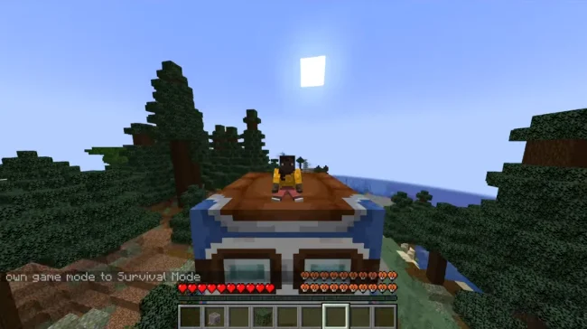 Процесс полета на новом гасте из мода Happy Ghast Backport