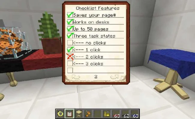 Мод на инструменты для Майнкрафт 1.20.1 / 1.16.5 (Checklist)