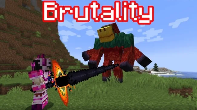 Мод на оружие для Майнкрафт 1.20.1 (Brutality)