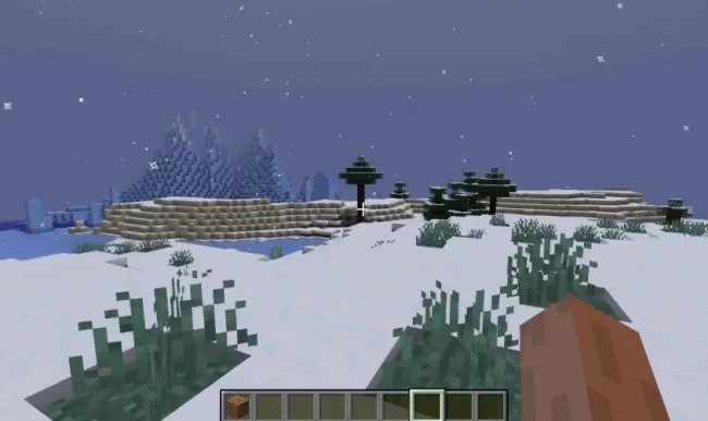 Новая анимация снегопада из мода Biome Particle Weather