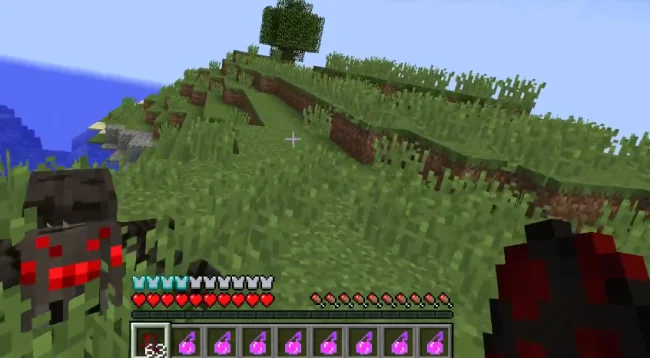 Анимация дамага без мода Damage Tilt