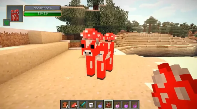 Плашка здоровья моба из мода Retro Damage Indicators