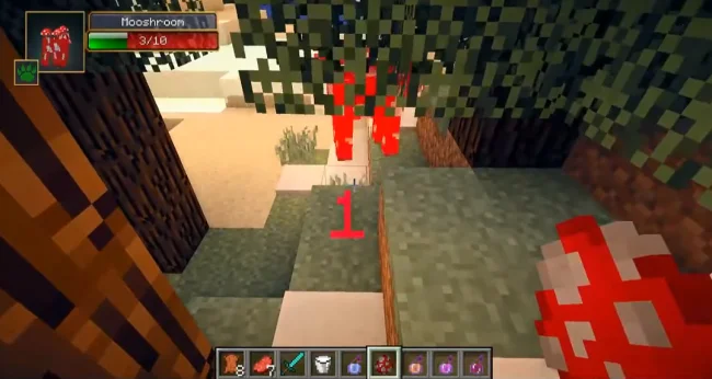 Изменения плашки здоровья в процессе боя из мода Retro Damage Indicators