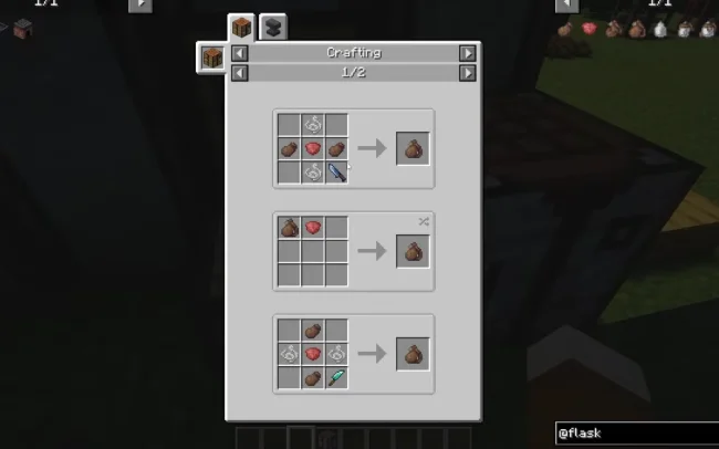 Крафты на предмет из мода TFC Water Flasks